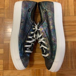 Keds Glitter Metallic Triple kick Platform sz 11